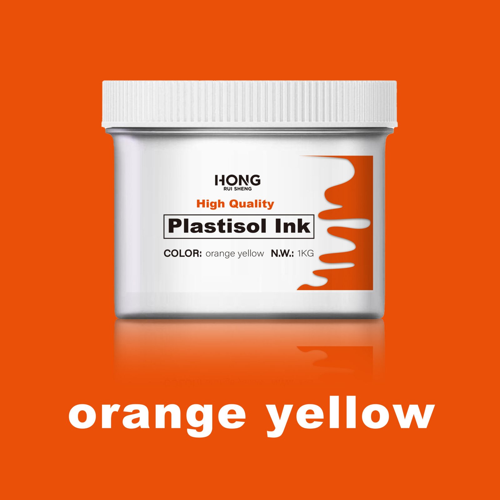 Skermdruk Oranje Geel Plastisol Ink