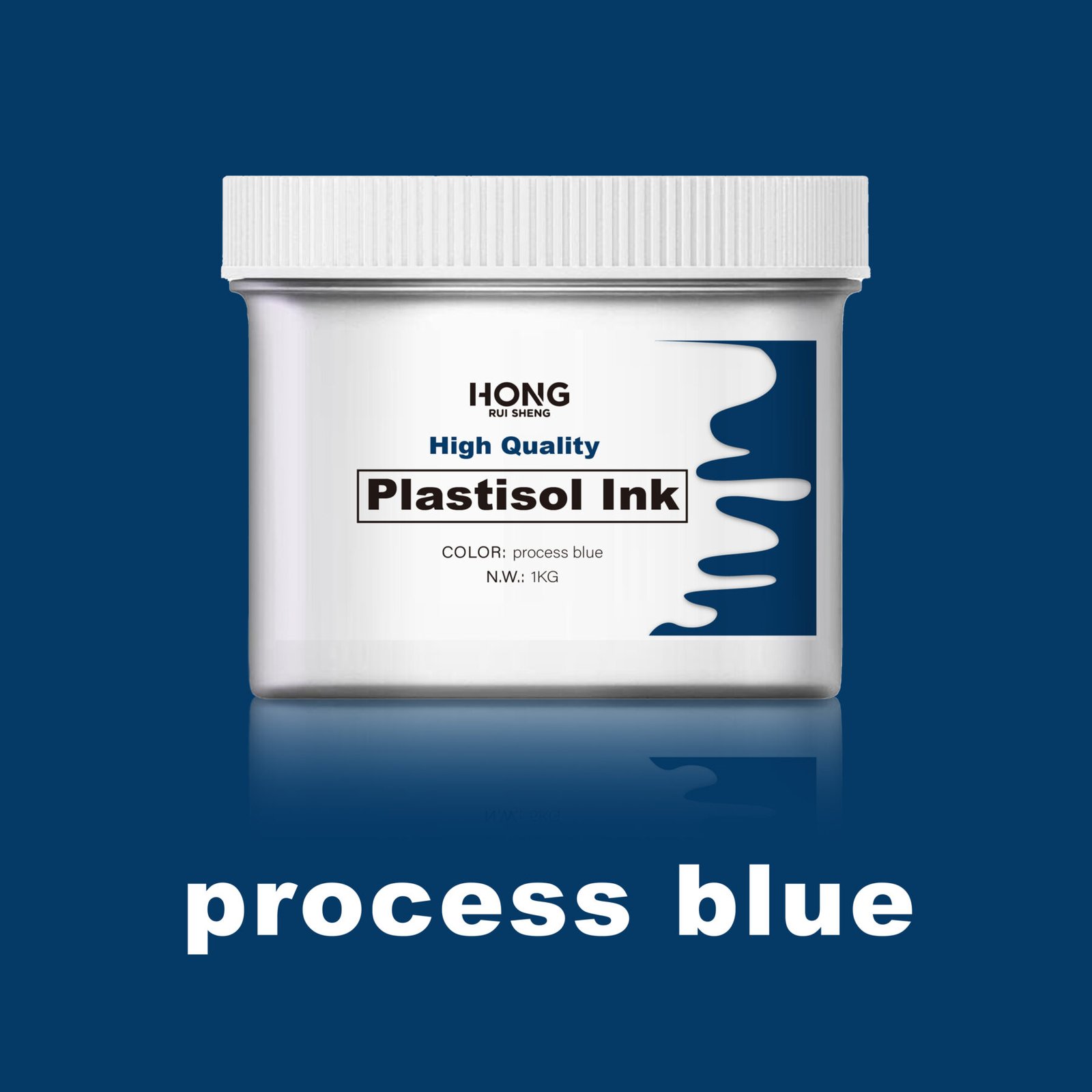 Screen Printing Process Blue Plastisol Ink