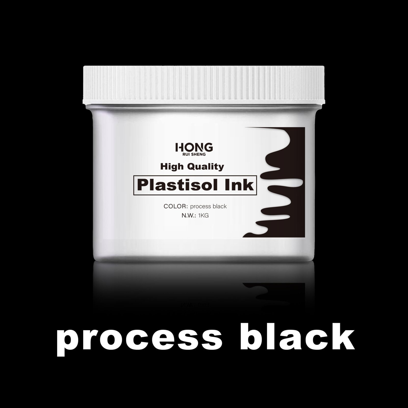 Screen Printing Process Black Plastisol Ink