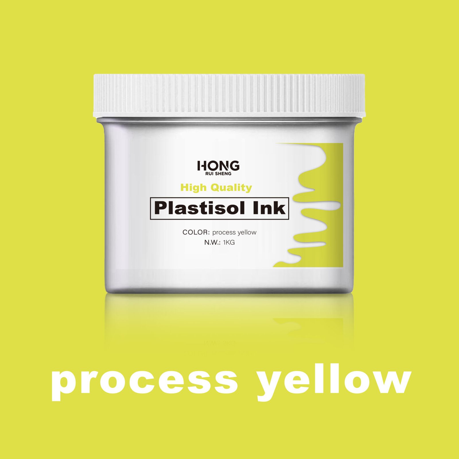 Screen Printing Process Yellow Plastisol Ink