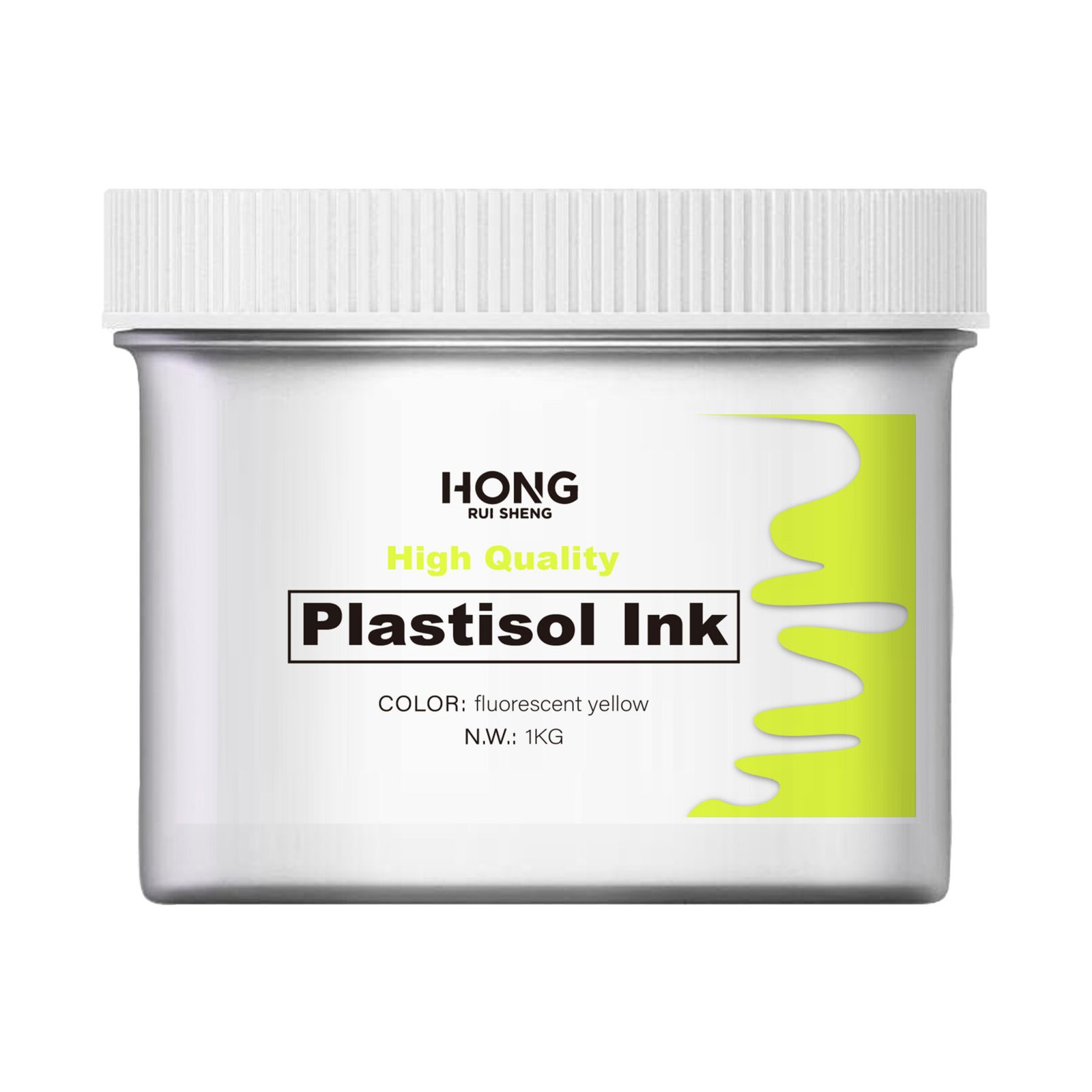 Tinta plastisol amarillo fluorescente para serigrafía