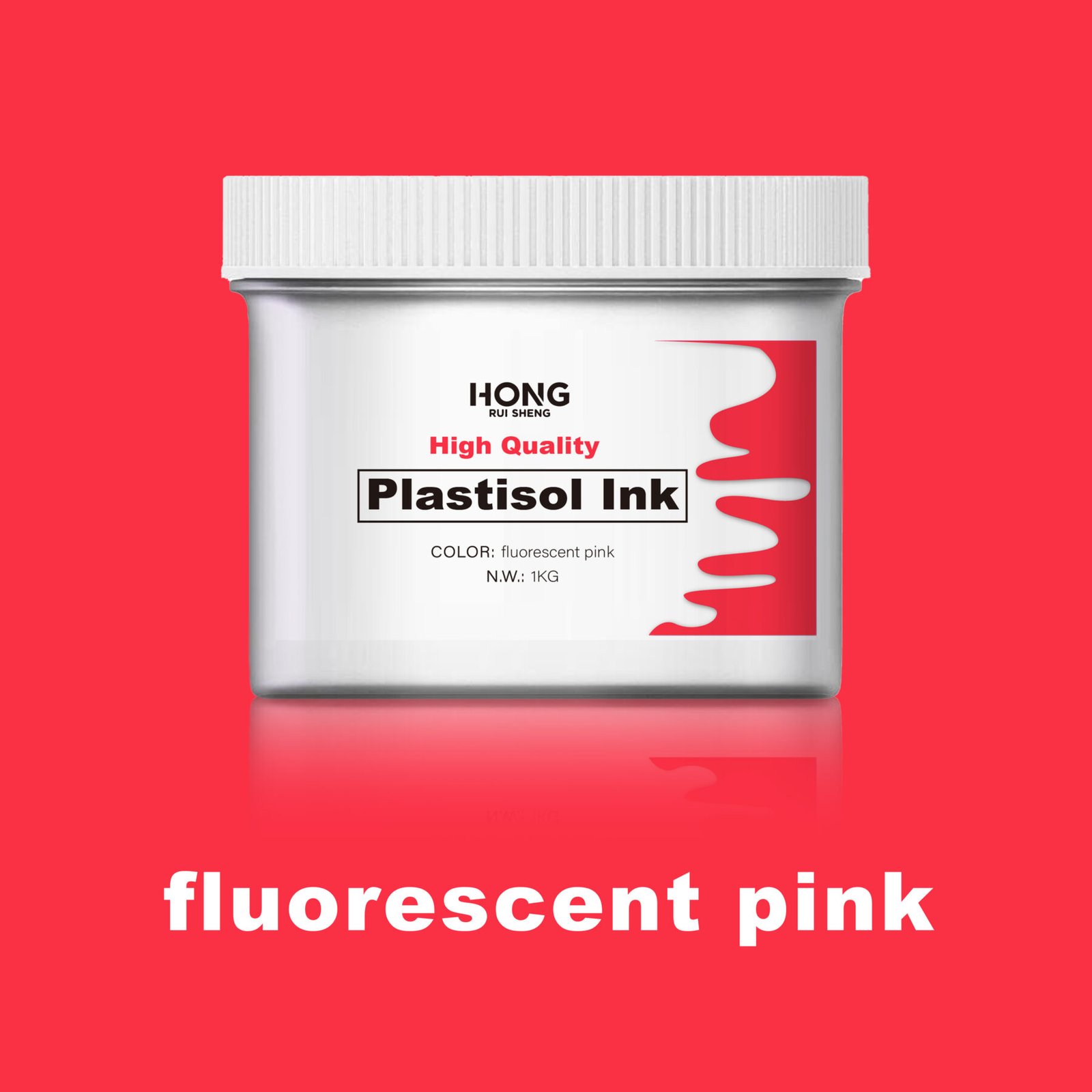 Screen Printing Fluorescent Pink Plastisol Ink