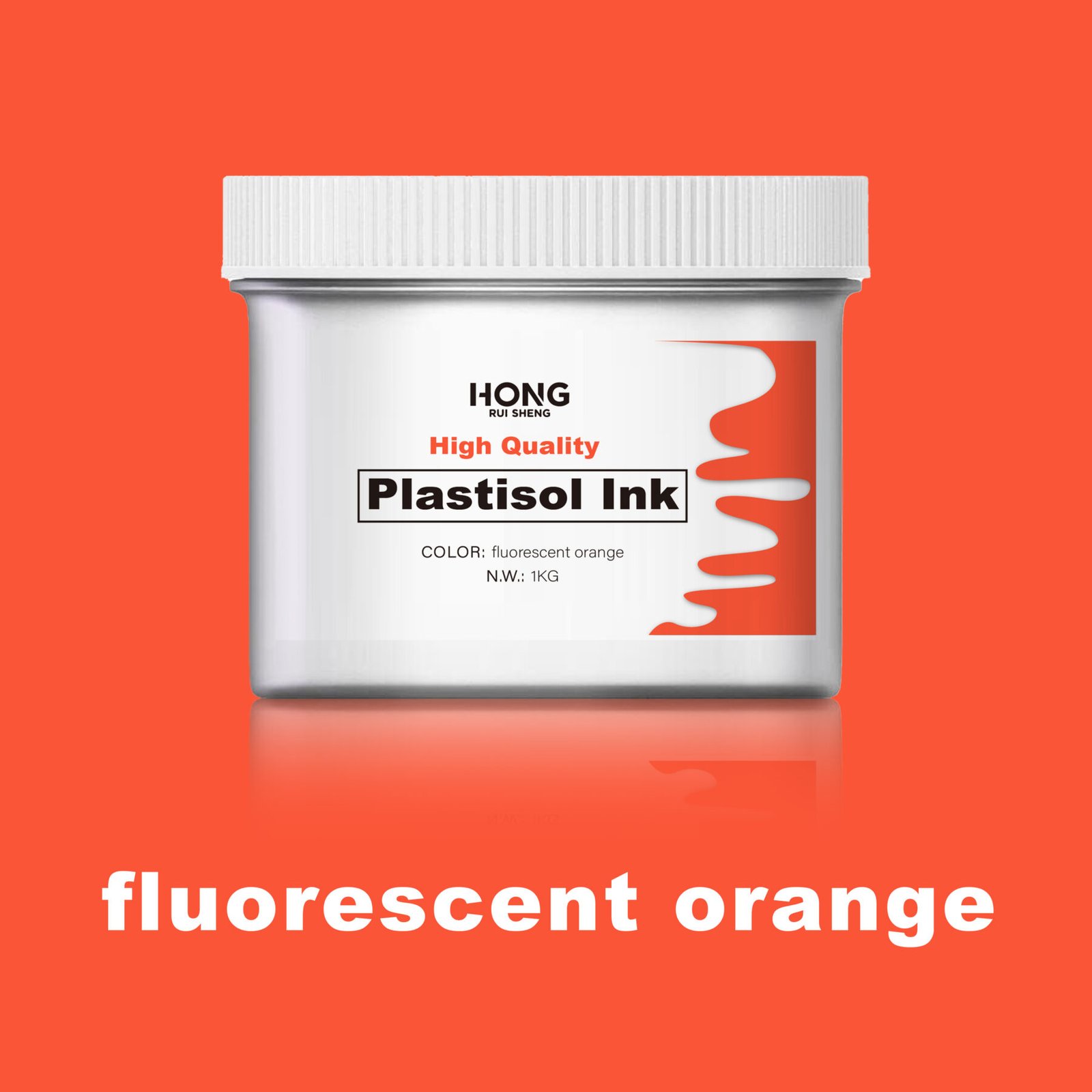 Screen Printing Fluorescent Orange Plastisol Ink