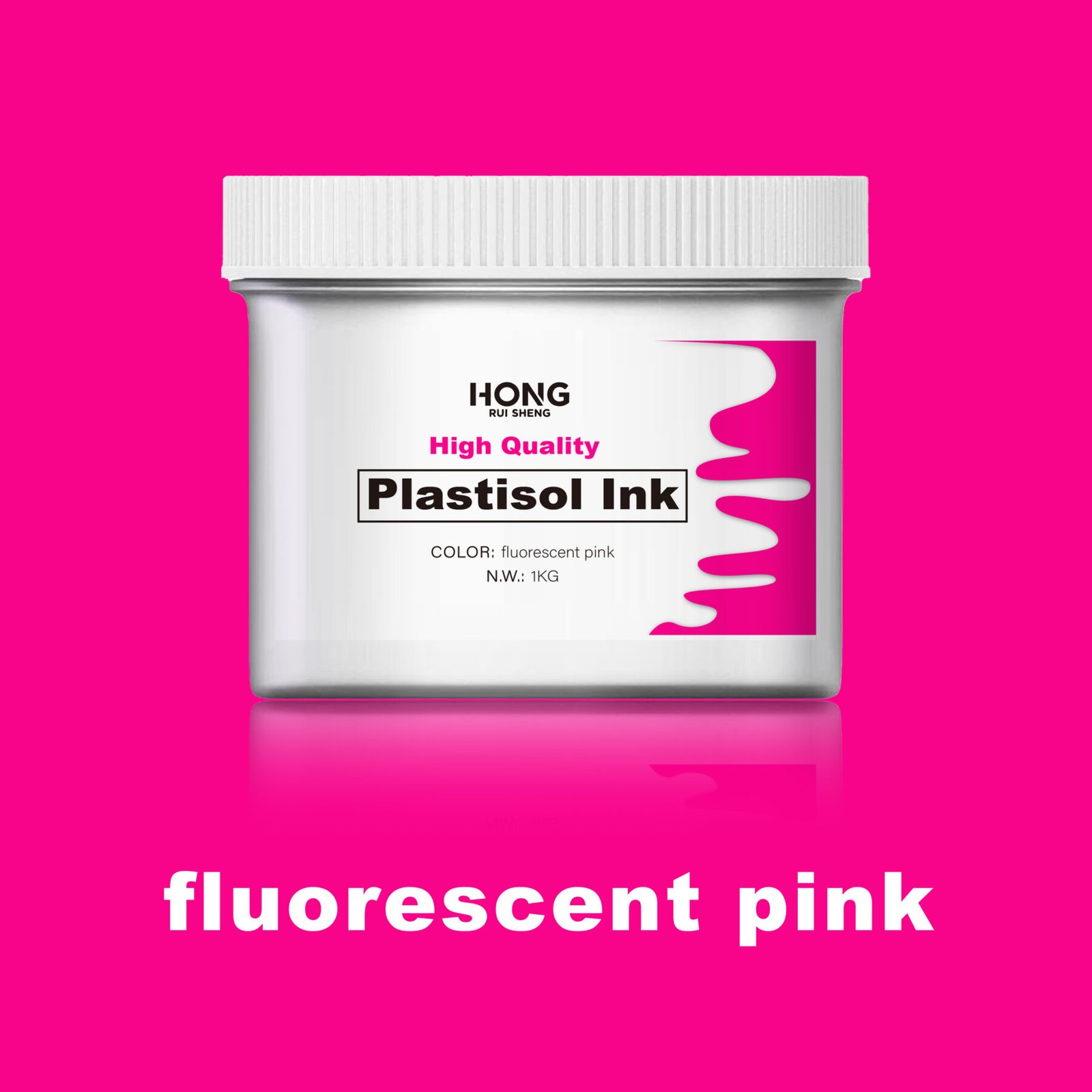 Tinta plastisol rosa fluorescente para serigrafía