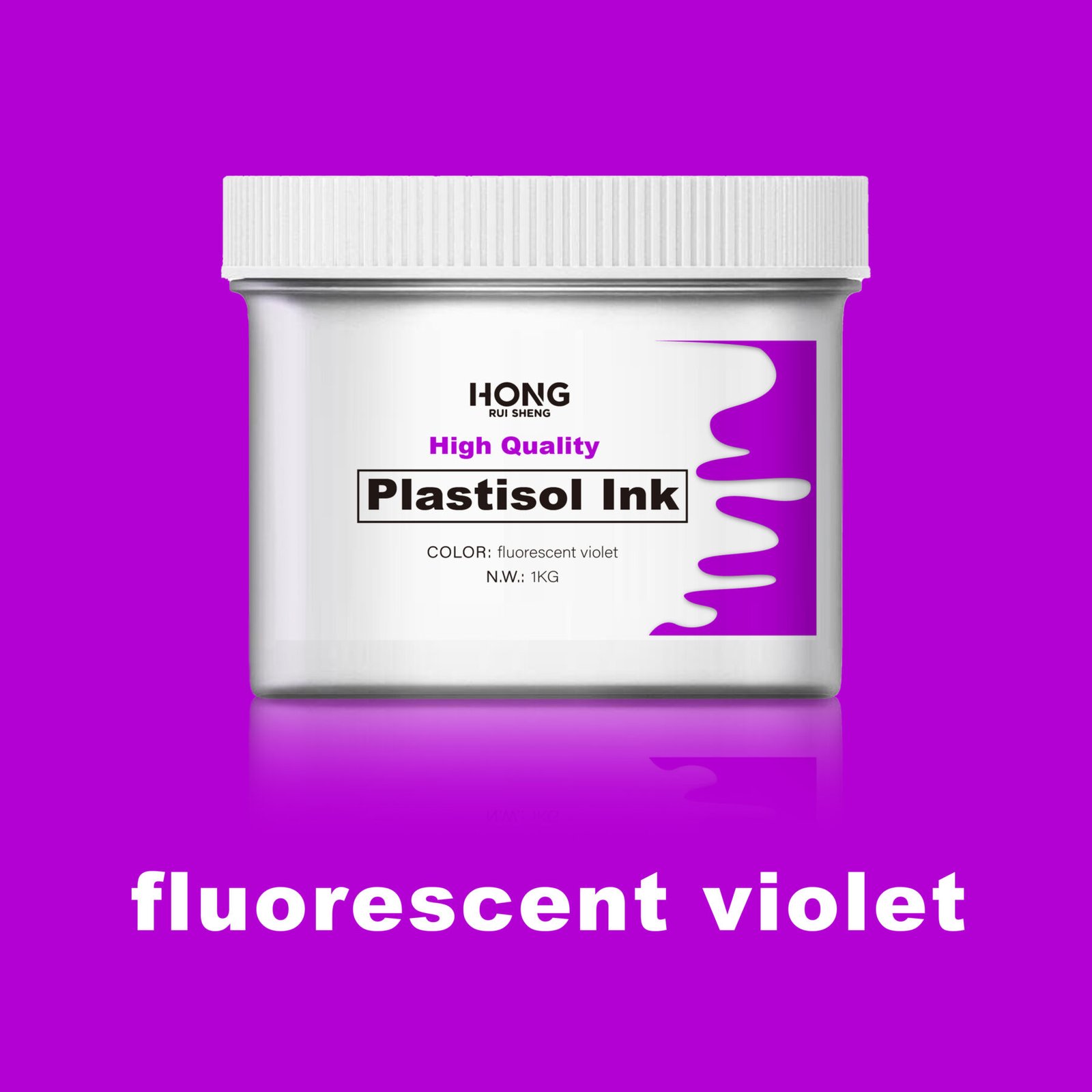 Screentryck Fluorescerande Violett Plastisolbläck